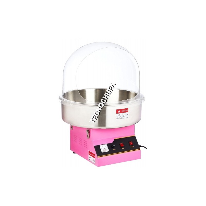 COTTON CANDY MACHINE TECNOCANDY 53 WITH PLEXIGLASS BUBBLE